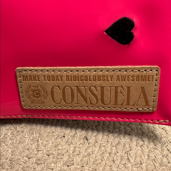 Consuela (Joan) Vibrant Pink Cover with Monogrammed Black Heart Accents - Picture 3 of 7